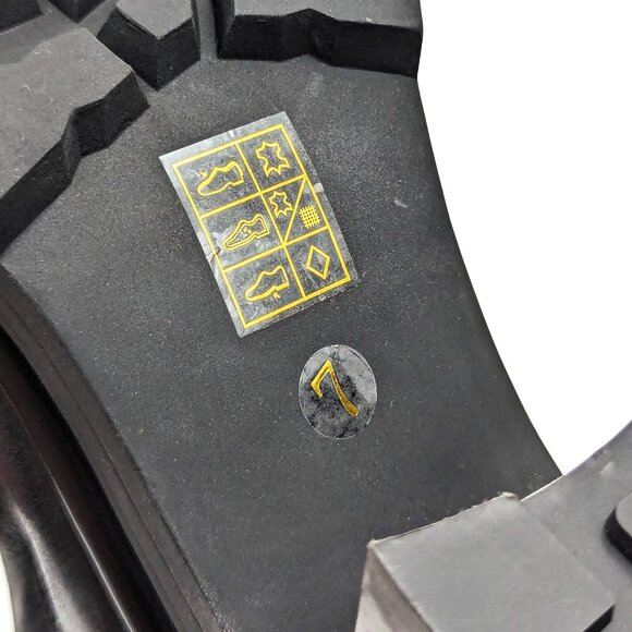 Jeffrey Campbell Women Hikes Black Leather Festival Platform Combat Boots size 7 - Picture 11 of 11